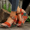 Wedge Heels With Floral Pattern For Women