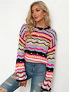 Knitted colourful jumper - The comfortable and summery jumper