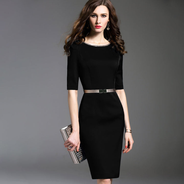 Slim Elegant Temperament Ladies Hip Dress