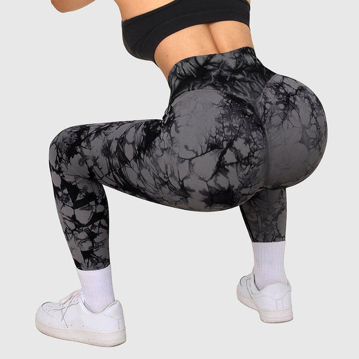 Durable Seamless Tie Dye Leggings Women's Yoga Pants