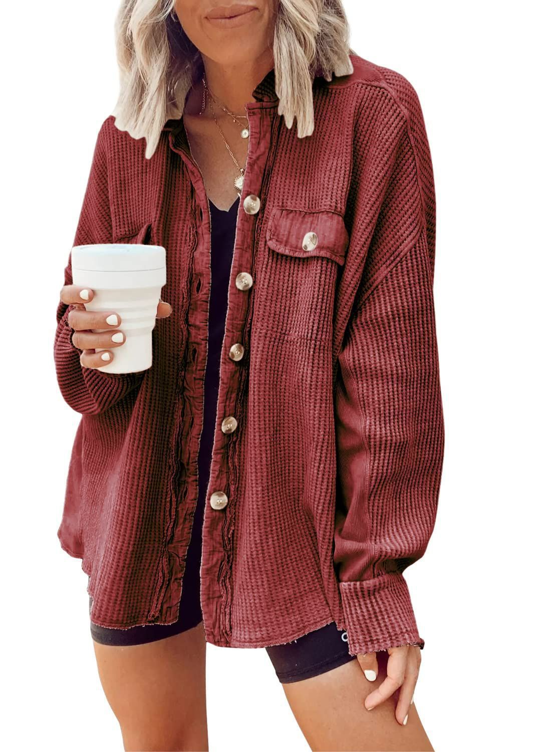 Margot™ shirt jacket with button placket