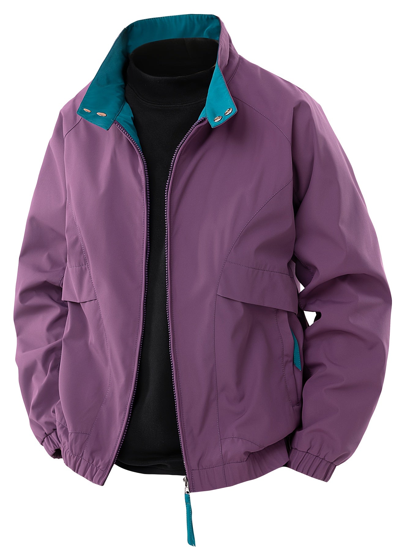 Men's - Casual Windbreaker Jacket - Lightweight, Versatile, Perfect for Outdoor Adventures