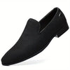 Leather slip-on shoes with soft sole