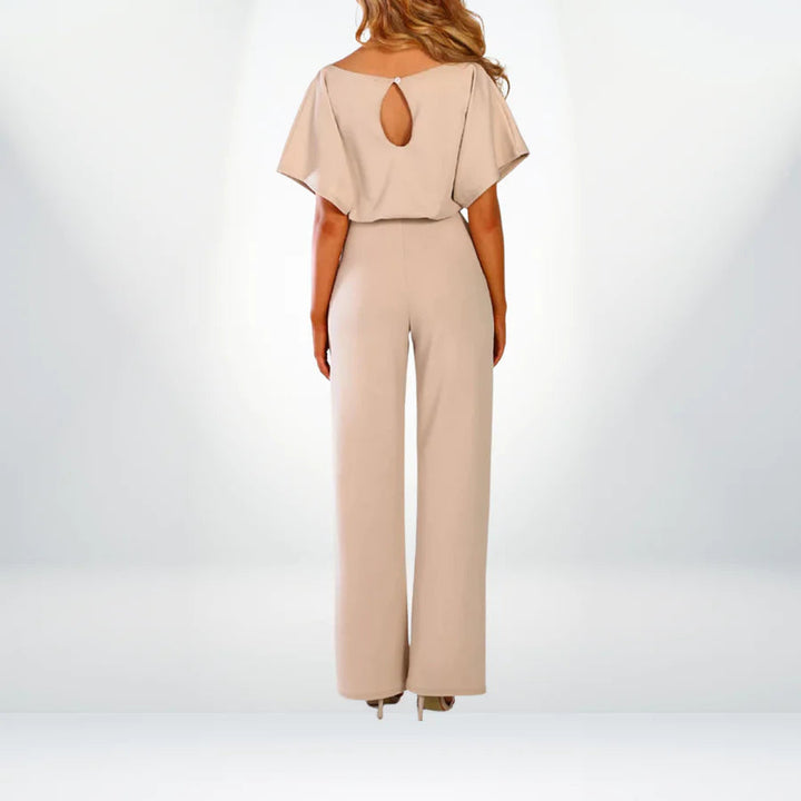 Straight jumpsuit with high waist