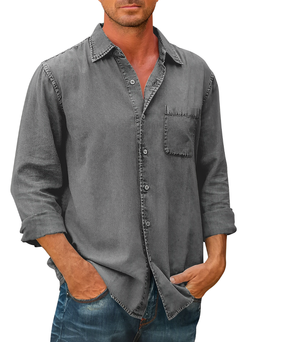 Men - Shirt - Denim - Classic Cotton Fit