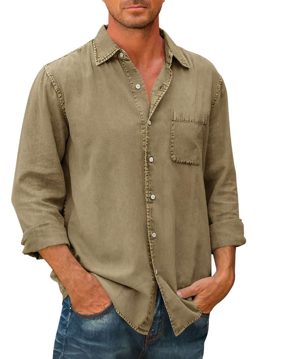 Men - Shirt - Denim - Classic Cotton Fit