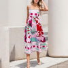 Elegant print maxi dress