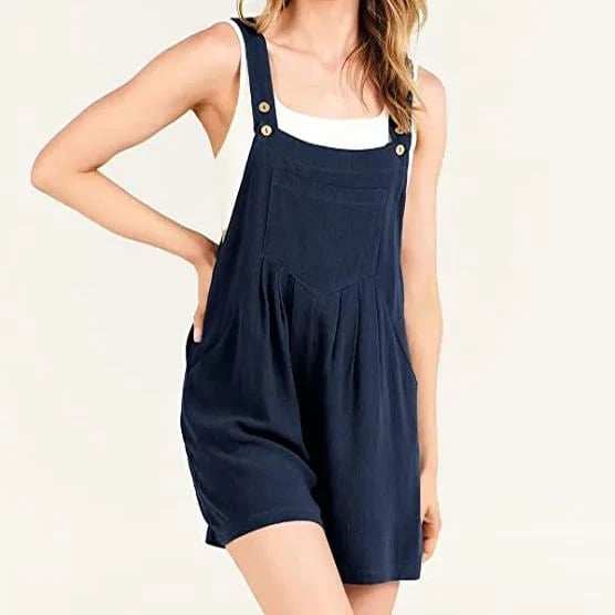 Sleeveless short overall