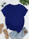 Simple T-shirt with round neckline