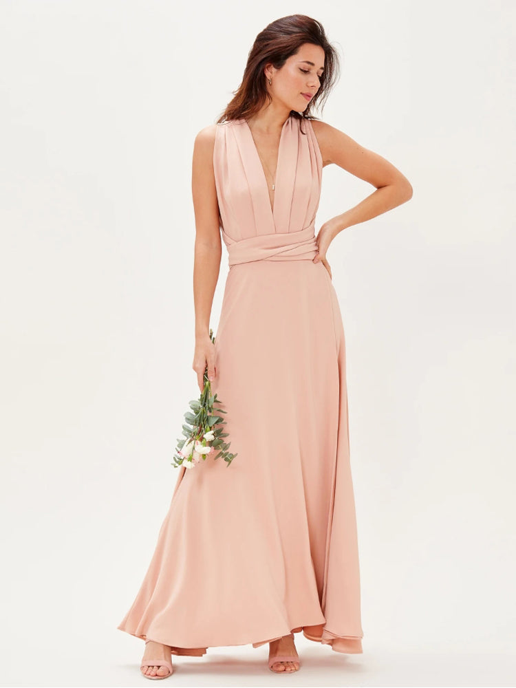 Fashion bridesmaid sisters dress