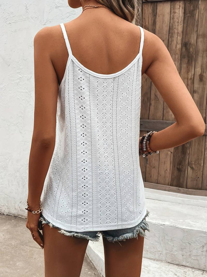 Women's - Summer Shirt - Spaghetti Straps - Versatile V-Neck Style - Perfect for Warm Days