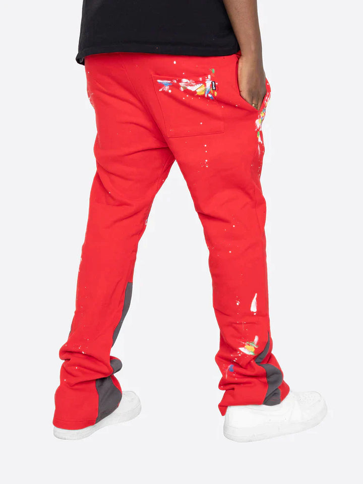 Colour splash flare sweatpants for relaxed days