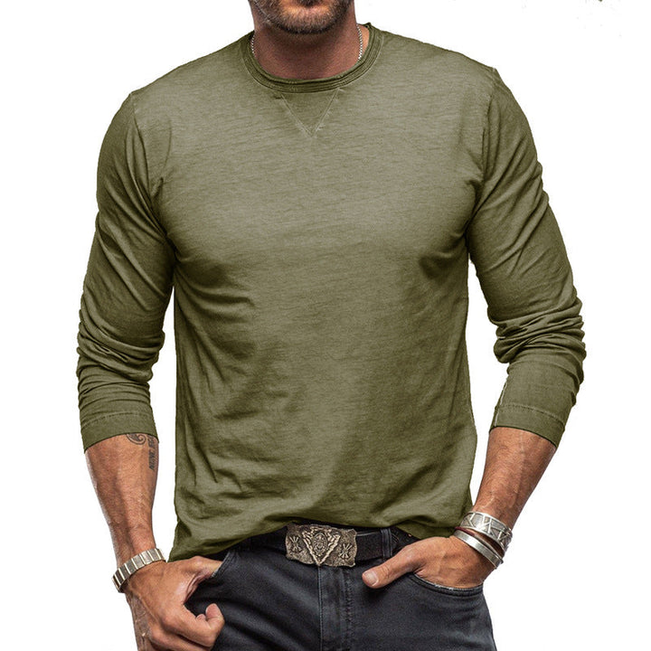 Long-sleeved cotton T-shirt for men