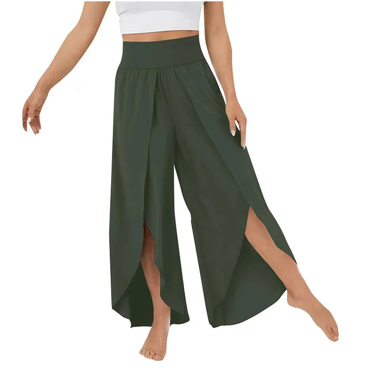 Yoga trousers with wide leg