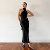 New French Halter Sleeveless Evening Dress for Women