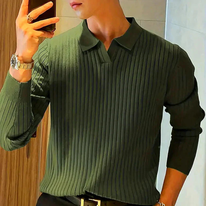 Men - Casual Jumper - Ribbed Knit - Comfortable & Stylish Knitwear for Everyday Wear