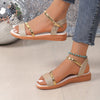 Women's - Plus Size Comfortable Summer Platform Sandals - Wedge Style with Buckle - Stylish Footwear for Every Occasion