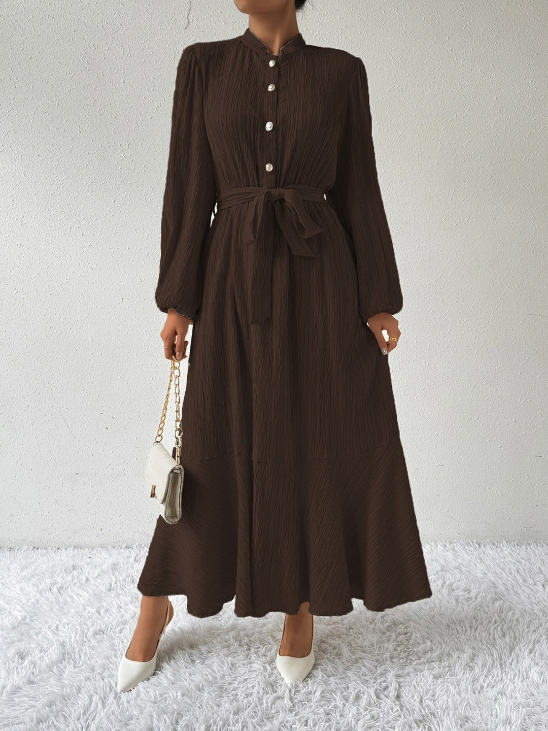 Women's - Elegant Long Sleeve Dress - Stylish Design - Perfect for Any Occasion - Women's Fashion