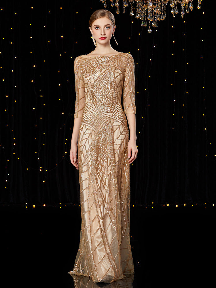 Super elegant long evening dress