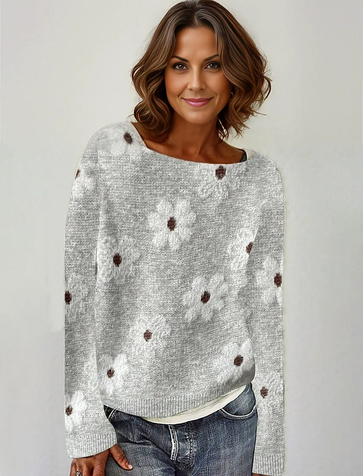 Fashionable jumper with print and long sleeves