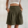 Leisure ladies high waist wide leg shorts fashion