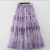 Modern Ink Print Skirt Elasticated Waist Sewing Thread