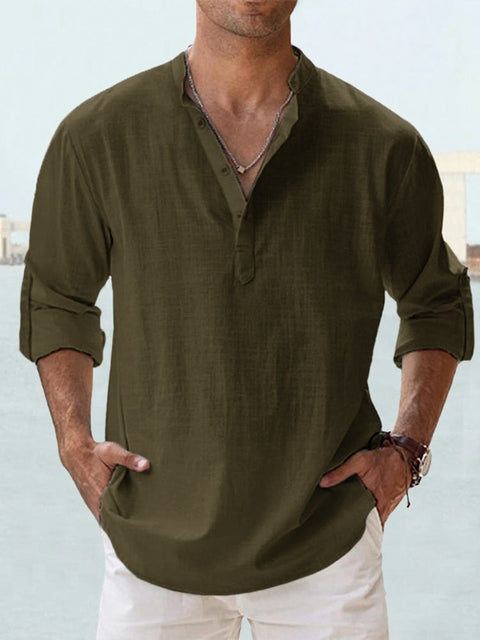 Button T-shirt for men