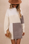 Colour Block Sweater Dress