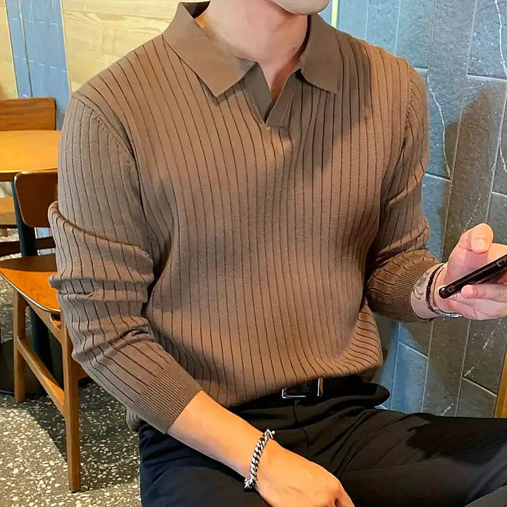 Men - Casual Jumper - Ribbed Knit - Comfortable & Stylish Knitwear for Everyday Wear