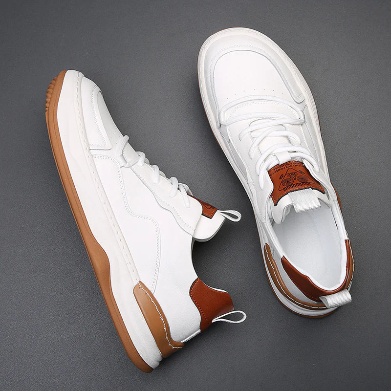Men's - Sneakers – Genuine Leather, Low-Top – Casual Footwear