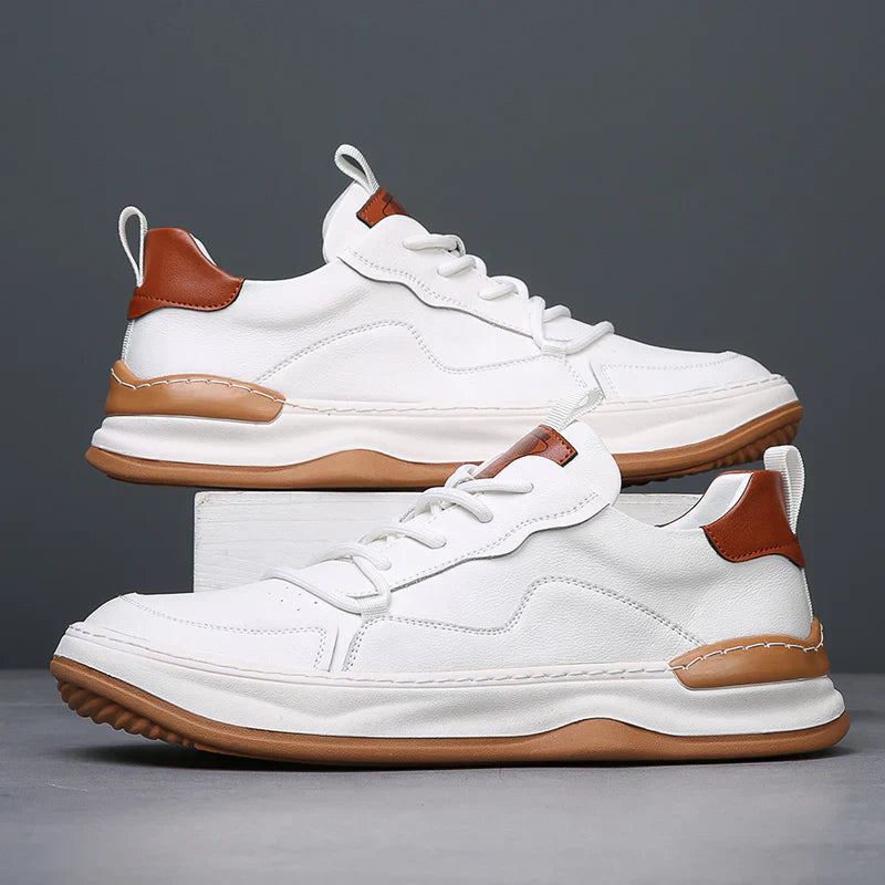 Men's - Sneakers – Genuine Leather, Low-Top – Casual Footwear