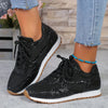 Glitter Mesh Sneakers Breathable Low Tops