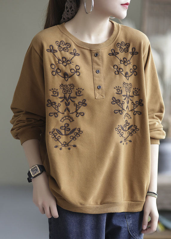 Women's - Embroidered Long sleeve Top - Practical & Lightweight - Ideal Summer Apparel