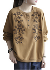Women's - Embroidered Long sleeve Top - Practical & Lightweight - Ideal Summer Apparel