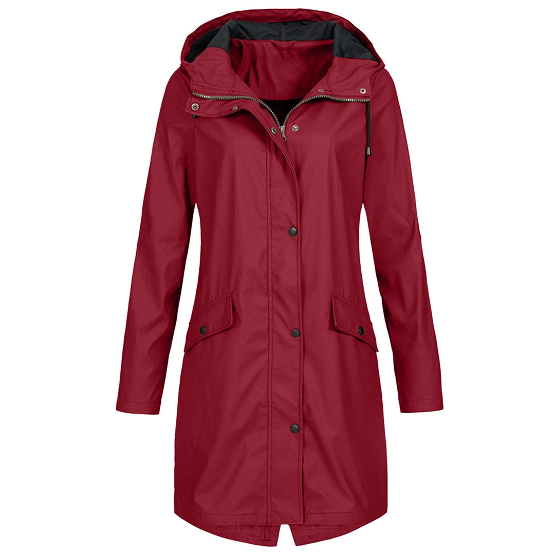 Windproof long rain jackets