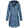 Windproof long rain jackets