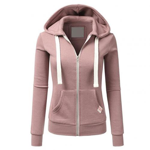 Women's - Zip-Up Hoodie - Cosy Fleece Material - Perfect for Layering