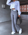 Complete outfit with trousers and long-sleeved top