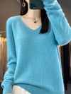 Ladies jumper with V-neck