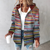 Elegant print hoodie outerwear