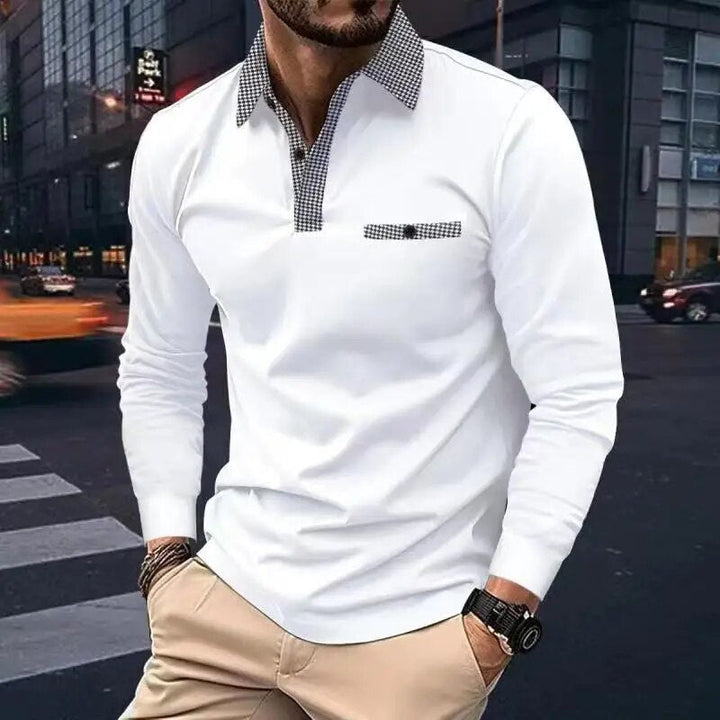 Long-Sleeved Polo Shirt