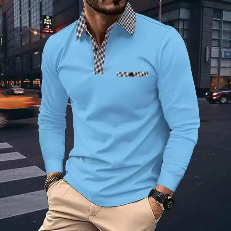 Long-Sleeved Polo Shirt