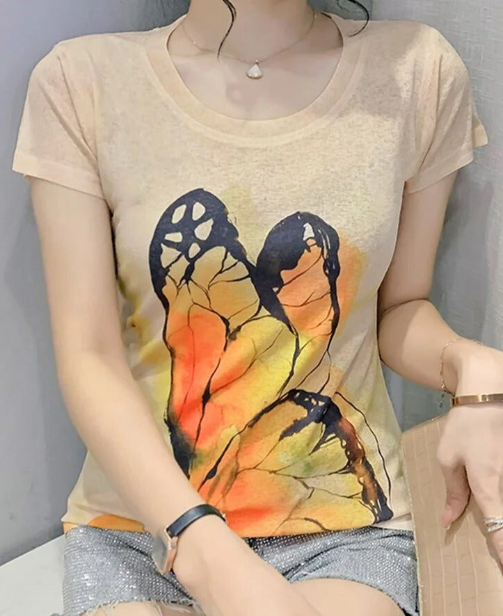 Ivana - Summer T-shirt with cartoon print