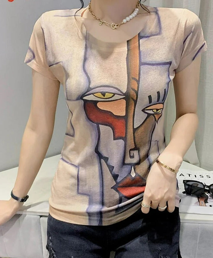 Ivana - Summer T-shirt with cartoon print