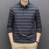 Men's casual long-sleeved polo shirt