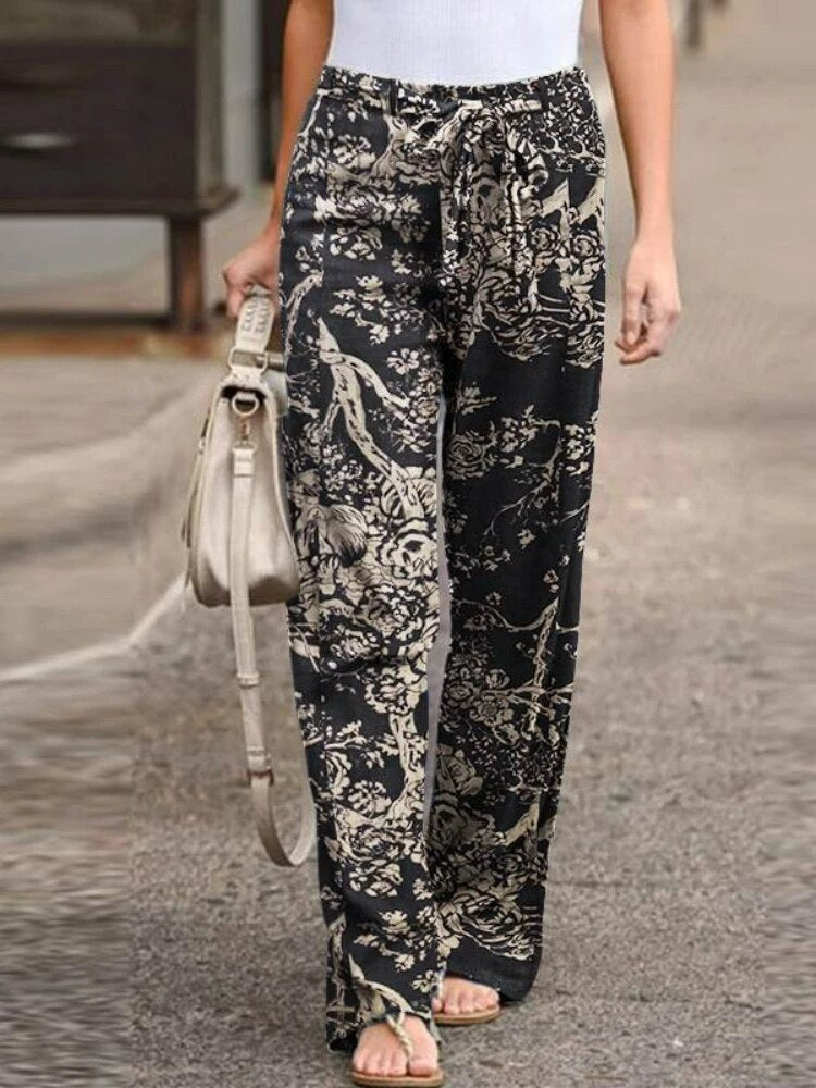 Summer fashion trousers with wide legs