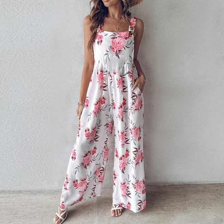 Summer Floral Print Jumpsuit for Women