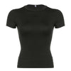 Women's Short Sleeve Casual Cropped T-shirt