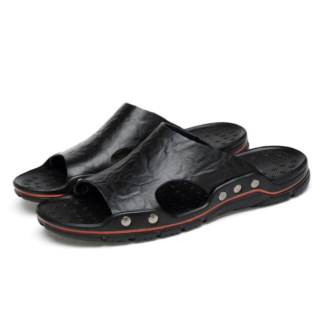 Men's Breathable Anti-slip Genuine Leather Outdoor Sandals