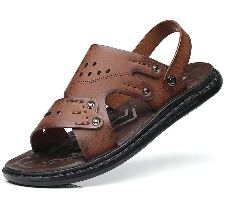 Men's Ankle Strap Microfibre Leather Beach Sandals